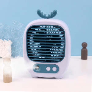 1315 Humidification par pulvérisation Ventilateur de dessin animé hydratant Ventilateur de bureau de charge USB (Bleu cerf) SH901F1893-20