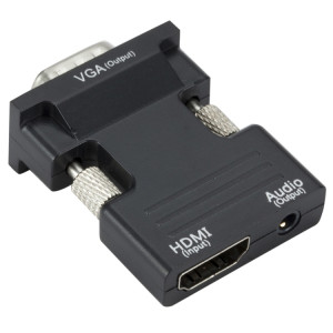 Adaptateur HDMI pour projecteur HDMI vers VGA avec câble audio Convertisseur HD pour ordinateur SH37011214-20