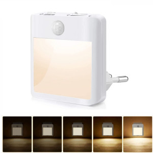 NL2101 Capteur de mouvement LED Veilleuse AC Plug Dimming Sleep Lights, Spécification: Prise US chaude et blanche SH39041778-20