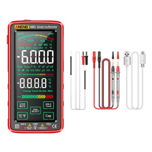 Multimètre rechargeable à plage automatique à écran tactile intelligent ANENG 683 (rouge) SA801A1886-20