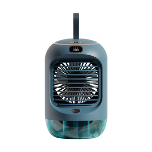 RD22 Ventilateur d'humidification rotatif Lumière d'ambiance à lumière chaude Tête secouante automatique avec refroidisseur d'air à affichage numérique (Vert) SH801C267-20