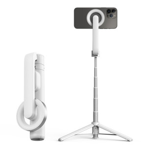 Trépied magnétique pour perche à selfie, tige stabilisatrice portative avec télécommande (blanc) SH901A217-20