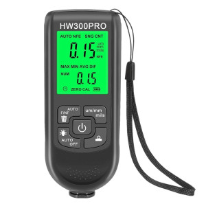 Jauge d'épaisseur de couche de poudre de peinture de revêtement de haute précision HW-300PRO jauge de film de peinture antidérapante (noir) SH401A1392-20
