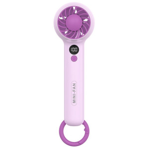 F2302 Mini ventilateur portable pour étudiant de bureau USB avec crochet (violet) SH601C1169-20