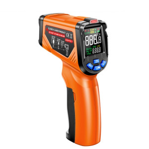 ANENG TH06 Température de l'huile Thermomètre de haute précision Thermomètre à eau infrarouge de cuisson au laser (Orange) SA401A488-20