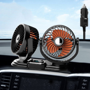 F621 Tourne-disque rotatif pour voiture Ventilateur à double tête silencieux pour voiture, modèle : allume-cigare 24 V SH00031512-20