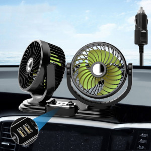 F621U Voiture Tournant Tournant Silencieux Voiture Double Tête Ventilateur, Modèle: Haute Allocation 12V Allume-cigare SH0005196-20