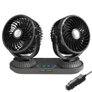 F623U 12V / 24V Ventilateur à double tête rotative à tête oscillante électrique pour véhicule (Deluxe) SH3101693-20