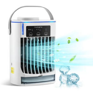 CF008 Mini refroidisseur d'air de pulvérisation d'humidification domestique ventilateur de climatiseur portable enfichable USB (blanc) SH201A1281-20