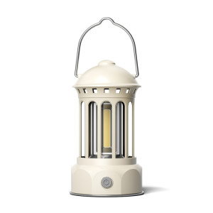 Rechargeable COB Portable Camping Extérieur Lampe Atmosphère Tente Lampe Rétro Lampe, Taille: Petit Beige SH64011383-20
