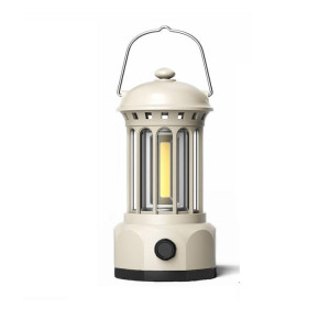 Rechargeable COB Portable Camping Extérieur Lampe Atmosphère Tente Lampe Rétro Lampe, Taille: Grand Beige SH64131954-20