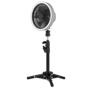ZK-01 7 Pouces Camping En Plein Air LED Lumière Trépied Ventilateur Portable Multifonctionnel Power Bank Ventilateur Suspendu (Gris) SH601B1894-20