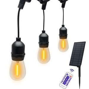 La guirlande RVB à télécommande solaire extérieure allume les lumières de décoration de Noël, spécification: lumière chaude SH64011960-20