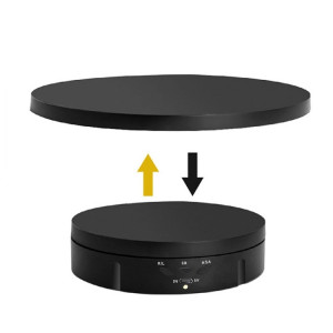 Présentoir de prise de vue en direct pour bijoux rotatifs 2 en 1 enfichable, couleur: bouton noir SH3301550-20