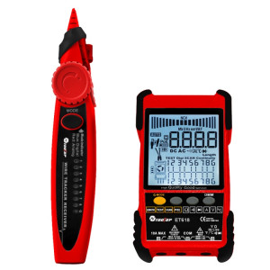 TOOLTOP Longueur de câble réseau 600 m/1968 pieds Multimètre de recherche de câble réseau 2 en 1 (7 pièces/ensemble) ST401A1034-20