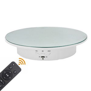 Présentoir rotatif de prise de vue en direct avec plateau tournant électrique télécommandé de 20 cm (blanc) SH401B1264-20