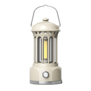 Modèle de batterie COB Lampe de camping en plein air portable Atmosphère Lampe de tente Lampe rétro, Taille: Big Beige SH75051523-20