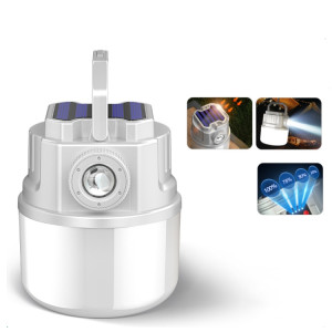 C51 Lampe de camping solaire multifonctionnelle Zoomable Lampe de tente étanche (Blanc) SH201A719-20