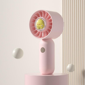 La main tient un petit ventilateur de poche portable, style : canard rose. SH4101683-20