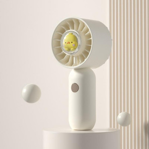 La main tient un petit ventilateur de poche portable, style : canard blanc. SH41041399-20