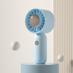 La main tient un petit ventilateur portable Mini ventilateur de poche, style : version de placage bleu. SH4106832-20