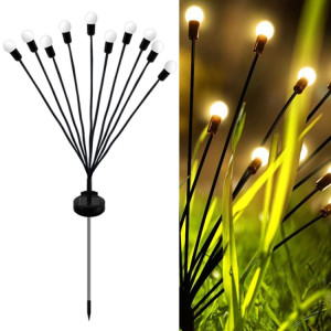 La luciole solaire allume les lumières imperméables de pelouse de jardin extérieur de Noël, couleur: lumière chaude de 10 têtes SH46051816-20