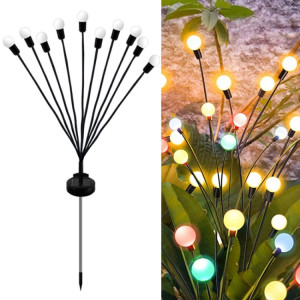 La luciole solaire allume les lumières imperméables de pelouse de jardin extérieur de Noël, couleur: 10 lumière principale de couleur SH4606197-20