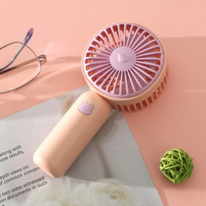Petit ventilateur électrique de bureau portable à chargement USB (rose) SH801A1246-20
