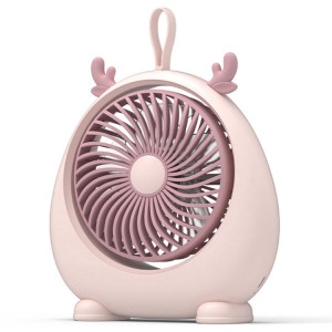 Ventilateur électrique de bureau à oreille d'animal portable pour dortoir, style : version à insertion directe rose SH84051897-20