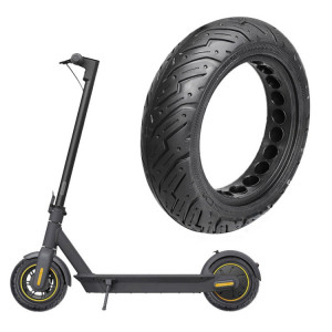 Pour scooter Ninebot Max G30 10 x 2,5 pouces Pneu solide en nid d'abeille antidéflagrant (noir) SH501A139-20