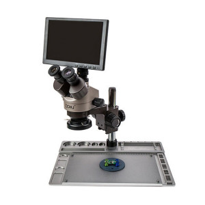 BAKU BA-011 Microscope électronique binomial Évaluation de bijoux Réparation de téléphone portable avec plate-forme de réparation de patch PCB (prise UE 220V) SB001A1508-20