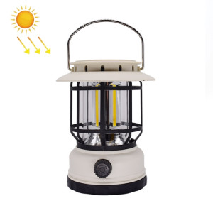 Lampe de cheval d'atmosphère rétro de tente extérieure imperméable, couleur: blanc d'énergie solaire SH20041384-20
