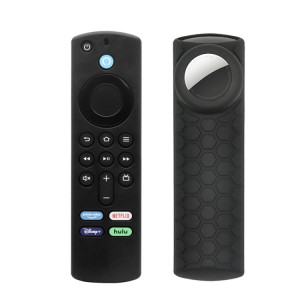 2pcs boîtier de télécommande pour Amazon Fire TV Stick 2021 ALEXA 3ème génération avec support Airtag (noir) SH501A248-20
