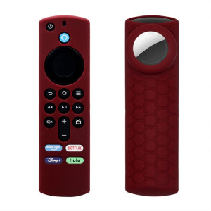 2pcs boîtier de télécommande pour Amazon Fire TV Stick 2021 ALEXA 3ème génération avec support Airtag (vin rouge) SH501C1565-20