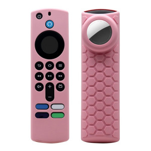 2pcs boîtier de télécommande pour Amazon Fire TV Stick 2021 ALEXA 3ème génération avec support Airtag (rose) SH501G1926-20