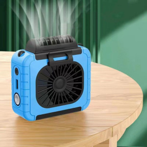 Ventilateur d'éclairage extérieur monté à la taille avec fonction d'alimentation, support multifonctionnel, ventilateur de cou suspendu (bleu) SH901B955-20