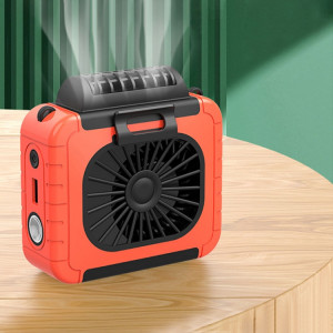 Ventilateur d'éclairage extérieur monté à la taille avec fonction d'alimentation, support multifonctionnel, ventilateur de cou suspendu (abricot) SH901C328-20