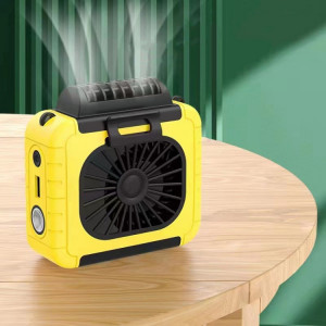 Ventilateur d'éclairage extérieur monté à la taille avec fonction d'alimentation, support multifonctionnel, ventilateur de cou suspendu (jaune) SH901E860-20