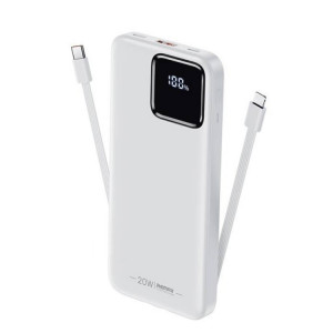 Remax RPP-500 10000 MAh avec ligne PD20W Charge rapide Trésor Affichage numérique Téléphone portable Alimentation mobile (Blanc) SR301A391-20
