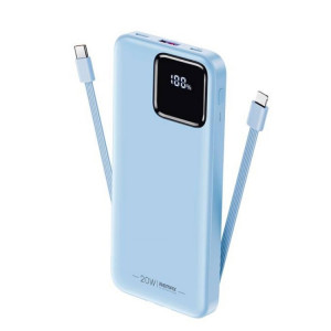 Remax RPP-500 10000 MAh avec ligne PD20W charge rapide trésor affichage numérique téléphone portable alimentation mobile (bleu) SR301C1703-20