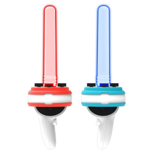 Iplay pour Meta Quest VR poignée sabre laser à rythme de mouvement (rouge bleu 1 paire) SH101A1150-20