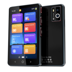 P40 Multi-pays Smart Translator Interprétation simultanée Photo hors ligne Traduction Enregistrement à la traduction (Noir) SH001A128-20
