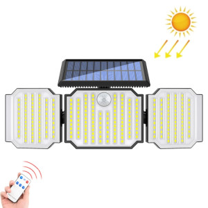Lampe de cour extérieure solaire à 3 têtes 238 LED Lampe de rue à induction pour corps humain étanche SH11011007-20