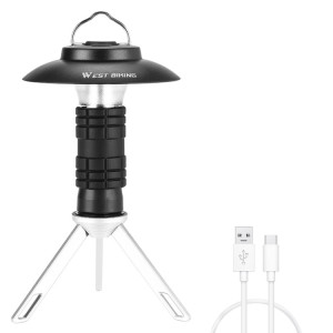 WEST BIKING Phare d'extérieur Lampe de camping LED Lampe de poche d'urgence magnétique portable (Noir) SW601A1547-20