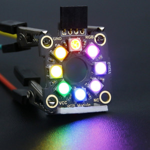 Module d'anneau lumineux RVB couleur Yahboom 8 bits carte de développement Microbit Raspberry Pi Pico SY8608678-20