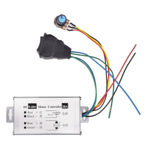 Régulateur de vitesse cc avant et arrière 20A 9-60V carte de commande PWM de pilote de moteur large à impulsions (avec interrupteur) SH001A1257-20