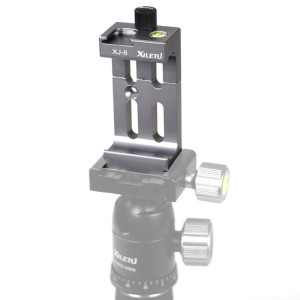 XILETU XJ-8 Clip de téléphone portable pour trépied de tête de caméra en alliage d'aluminium (titane) SX101B1569-20