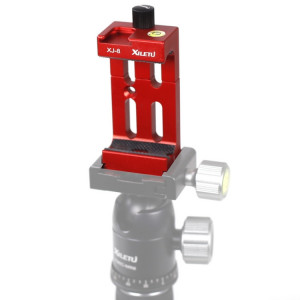 XILETU XJ-8 Clip de téléphone portable en alliage d'aluminium pour tête de caméra (rouge) SX101C1503-20