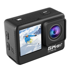 5K / 30FPS WIFI HD Anti-Shake Remote Touch Dual-Screen IP68 Caméra de sport étanche, Style: Noir SH7801843-20