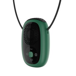 Ventilateur de cou suspendu sans feuilles Mini ventilateur portable Ventilateur rechargeable USB sans ions négatifs vert SH0602377-20